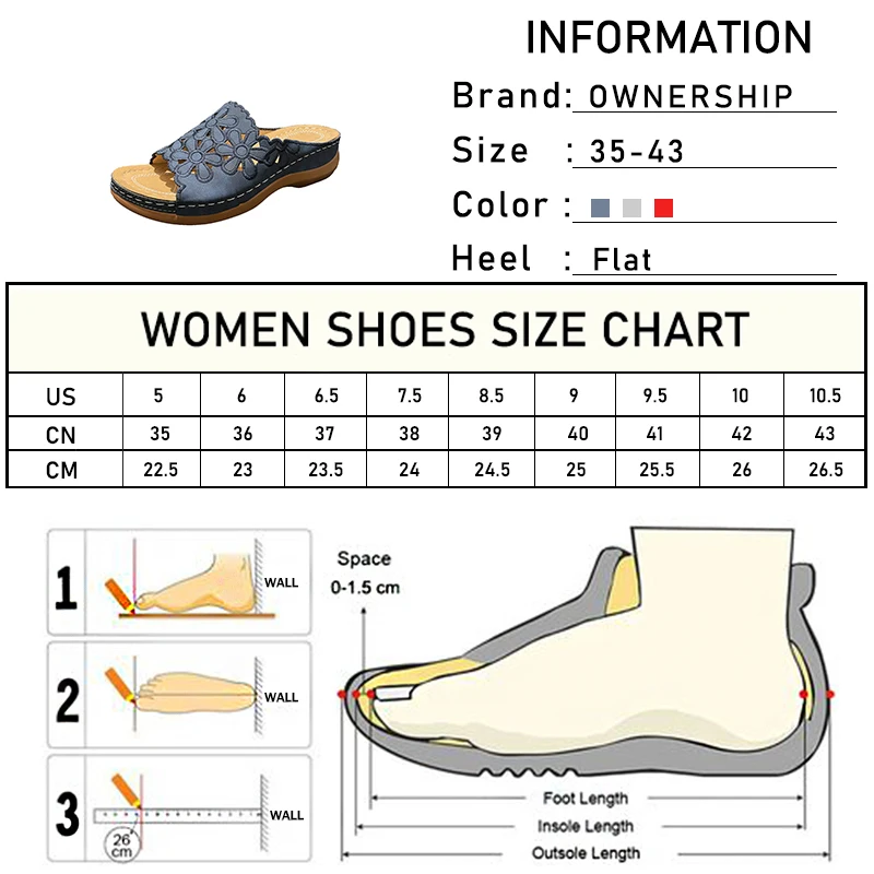 

Women Hollow Out Flower Wedges 2021 Slippers Woman Peep Toe Shoes Female Outdoor Slides Ladies Summer Footwear Plus Size 35-43