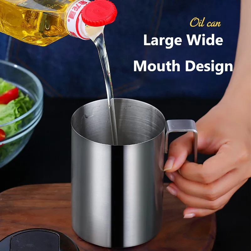 Stainless Steel Olive Oil Bottle Vinegar Dispenser Sauce Seasoning Batcher Can Pots Container Kitchen Accessories 700ml |