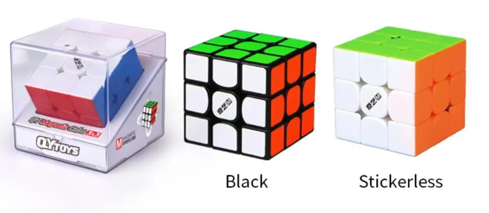 Cuber Speed QiYi MS 3x3 Магнитный куб без наклеек скоростной Qiyi Mofangge M магический черный