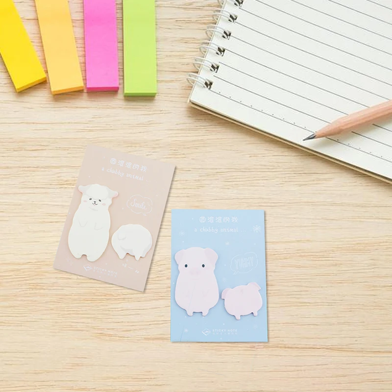 

1X Kawaii Memo Pad Panda Puppy Alpaca Sticky Notes School Supply Briefpapier