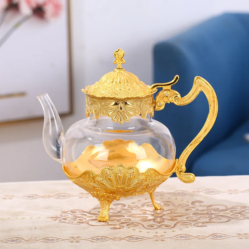 

European style metal glass teapot wine pot coffee pot household wine ware handicraft ornament cool water