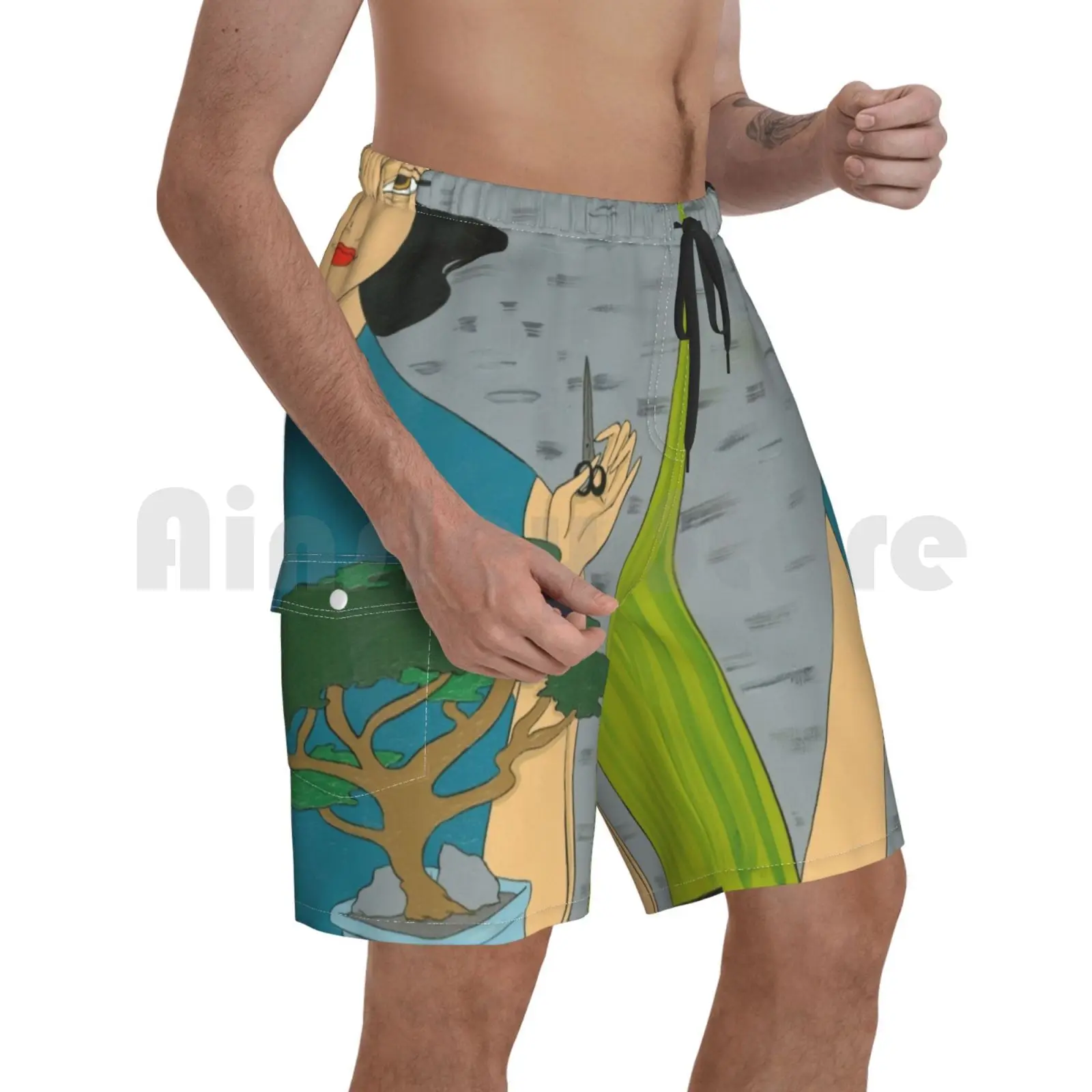 

Пляжные шорты для девочек с бонсай дерево бонсай Аманда Лорель Аткинс Аманда Аткинс дерево