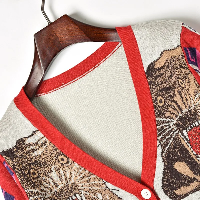 Шерстяной женский кардиган новинка 2018 Зимний однобортный Кардиган с v-образным