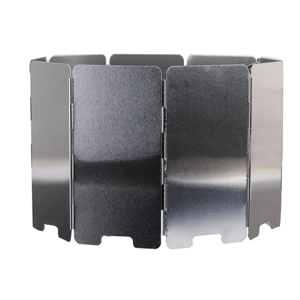 

Складное ветровое стекло горелки, 9 пластин, алюминиевый сплав, ветрозащитный экран для кемпинга и приготовления пищи на открытом воздухе, с...