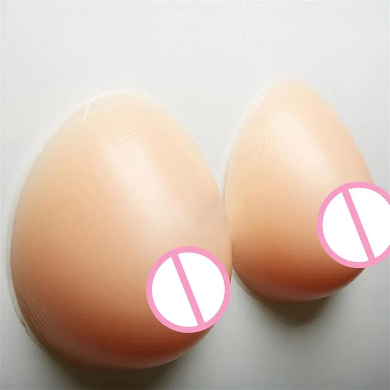 Women Fashion 1000g Sexy Artificial Silicone Breast Forms False Breast for Crossdresser Transvestite Fake Boobs Implant Enhancer