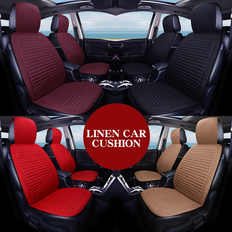 

1/2 piece CAR Seat Cushion Linen/Breathable Car Seat Cover Pad Fit Most auto,Truck,Inside Covers for cars Protect front seat