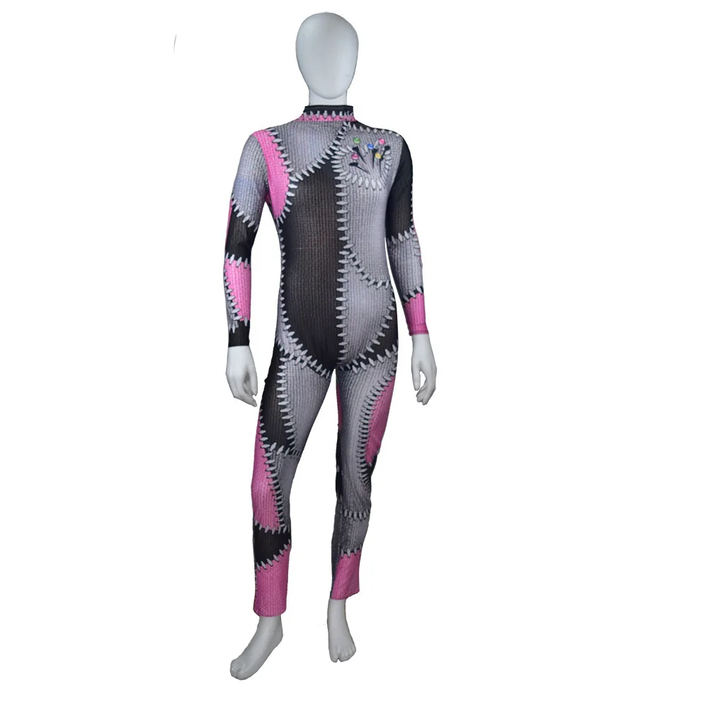 The Nightmare Before Christmas Jack Skellington Fullbody Sally Zentai Suit cosplay Costumes Kids Adult men Jumpsuit Rompers |