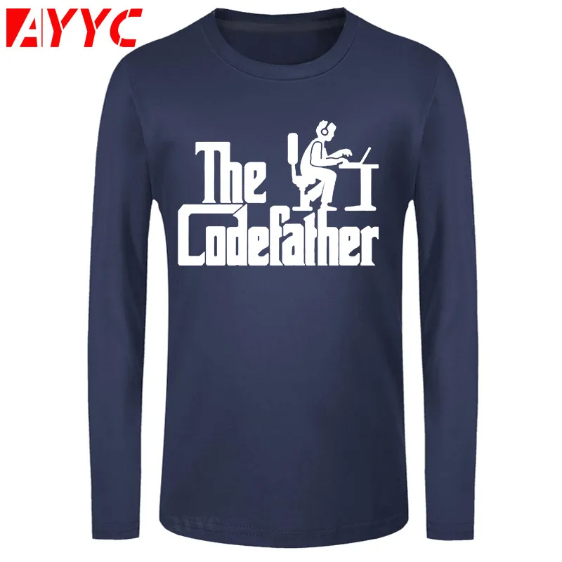 

AYYC long sleeve Codefather Programmer Developer Programming T shirt Cotton long Sleeve Geek Nerd Computer Code long Sleeve