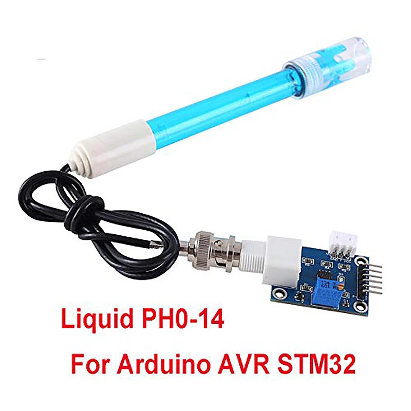 5V PH Sensor Module Ph Tester Liquid PH0-14 Value Detection + Electrode Probe BNC for Arduino AVR STM32 | Электроника