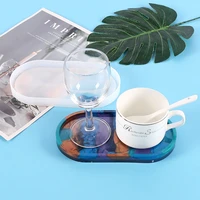 dish mold flower plate mold epoxy resin crafts blossom tray diy gifts oval silicone mold ashtray coaster mold craft tool