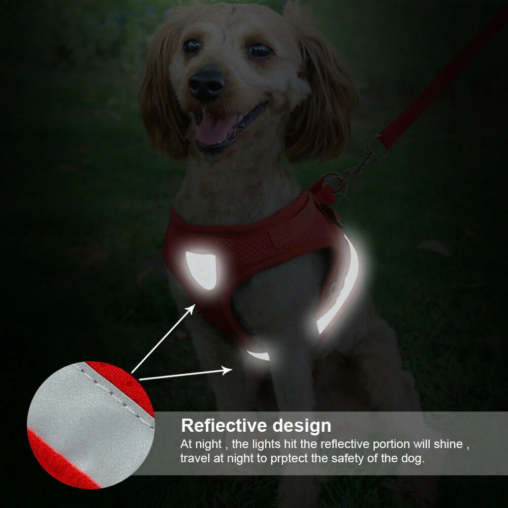 Pet Dog for Chihuahua Pug Small Medium Dogs Outdoor Mesh Puppy Cat es Vest Reflective Walking Lead Leash | Дом и сад