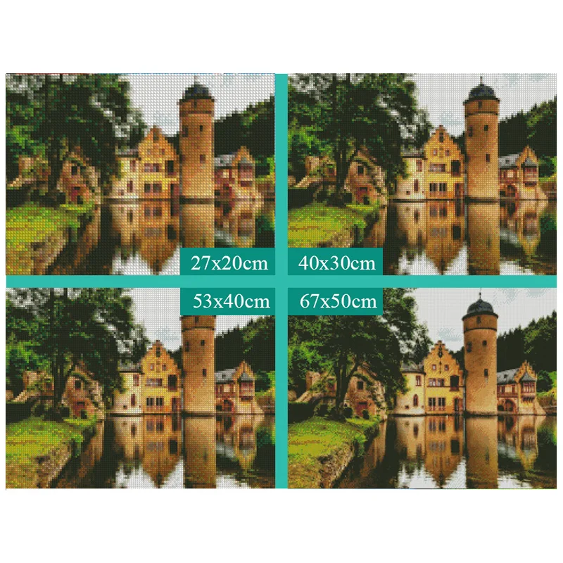 Картина из страз 5D сделай сам алмазная 3D вышивка пейзаж круглый стразы икона | Дом