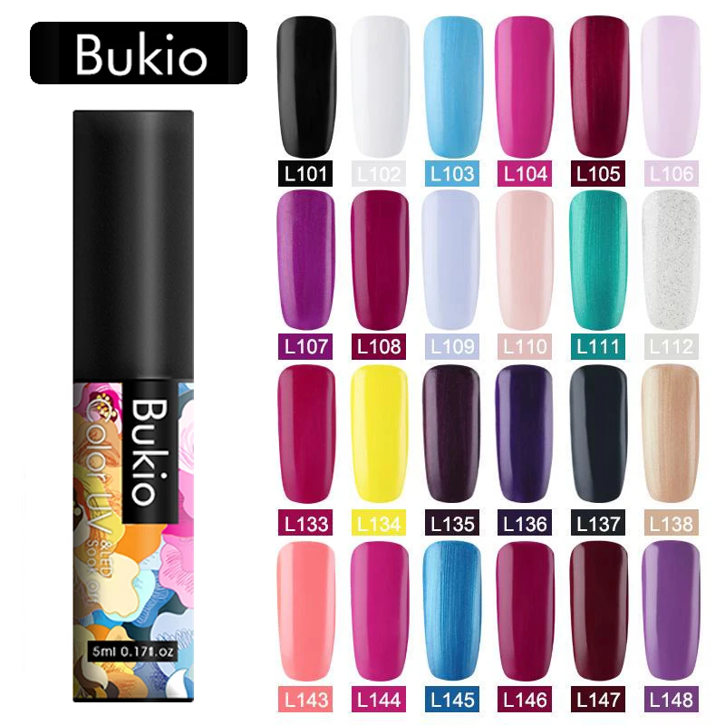 Bukio 52 Цветной Гель лак для ногтей сахарный Цвет Гибридный Полупостоянный дизайн