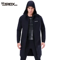 slinx new 3mm neoprene hooded windbreaker mens diving jacket snorkeling surfing warm sunscreen hooded long coat