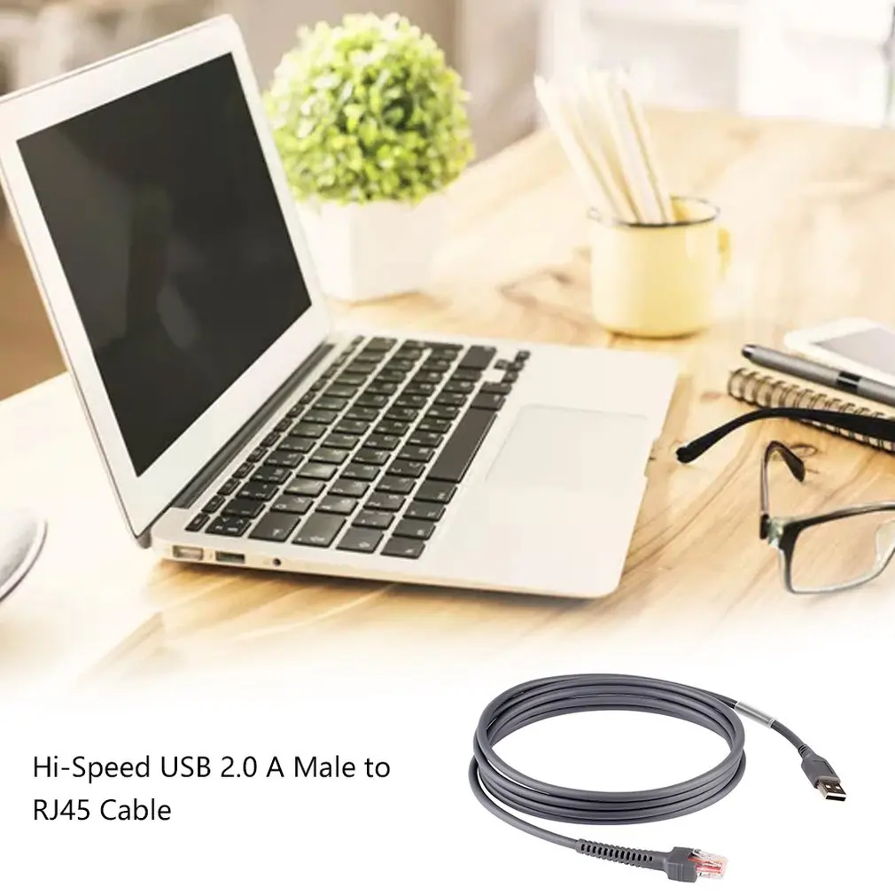 6-футовый USB-кабель RJ45 для Motorola Symbol LS1203 LS2208 LI2208 LS3008 LS4208 DS6708 сканер штрих-кодов |