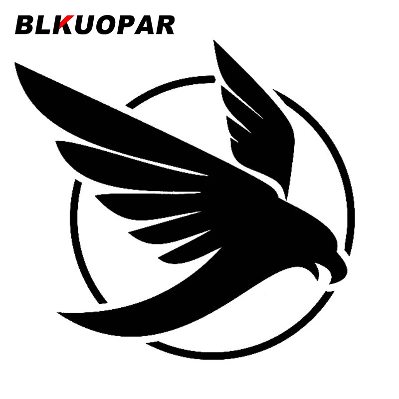 

Автомобильная виниловая наклейка BLKUOPAR с логотипом круга птицы, водонепроницаемая наклейка на лобовое стекло, доску для серфинга, сноуборд, ...