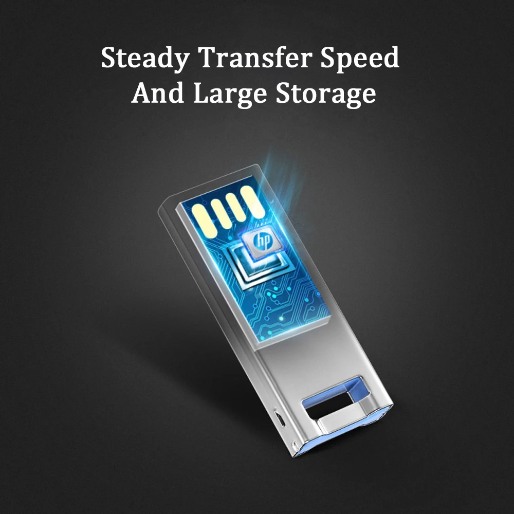 Hp мини металлический флеш диск USB 2 0 64 ГБ 32 16 Флешка портативная карта памяти флэш