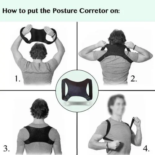 Back Support Spine Posture Corrector Protection Shoulder Correction Band Humpback Pain Relief Brace | Спорт и развлечения