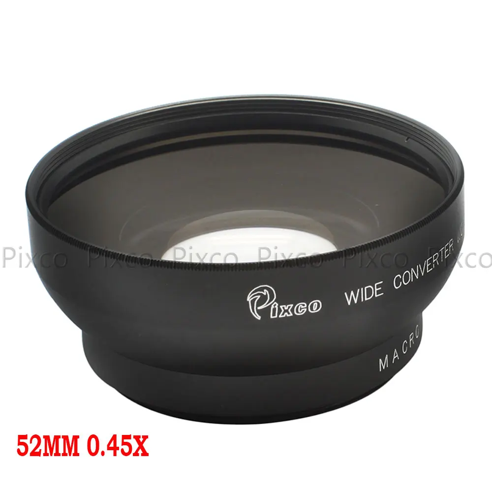 Широкоугольный объектив 0 45x 52 мм с макросъемкой для Canon Nikon Pentax Sony Panasonic (черный) |