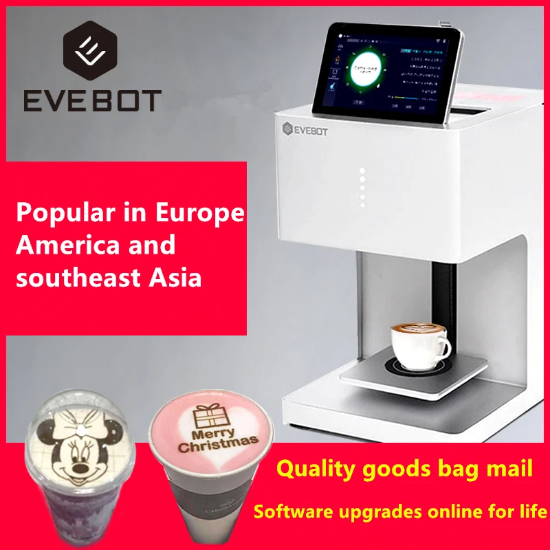 EVEBOT eb-ft4 художественный кофе принтер латте принтер автоматический принтер художественные Напитки Еда селфи кофе и wifi принтер