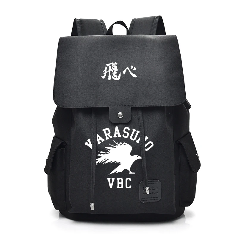 Сумка-мессенджер с USB-портом В Стиле Аниме Haikyuu Karasuno школьный ранец на молнии для