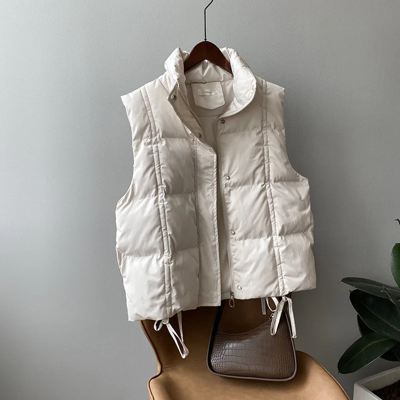 

2020 Сезон Зима; Женские однотонные сапоги Цвет тонкий жилет шнурок жилет с воротником-стойкой с хлопковой подкладкой ветрозащитная модная т...