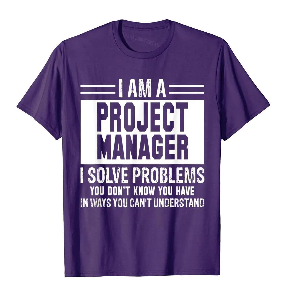 Футболка Project Manager я решаю проблемы вы не знаете хлопковая футболка для мужчин