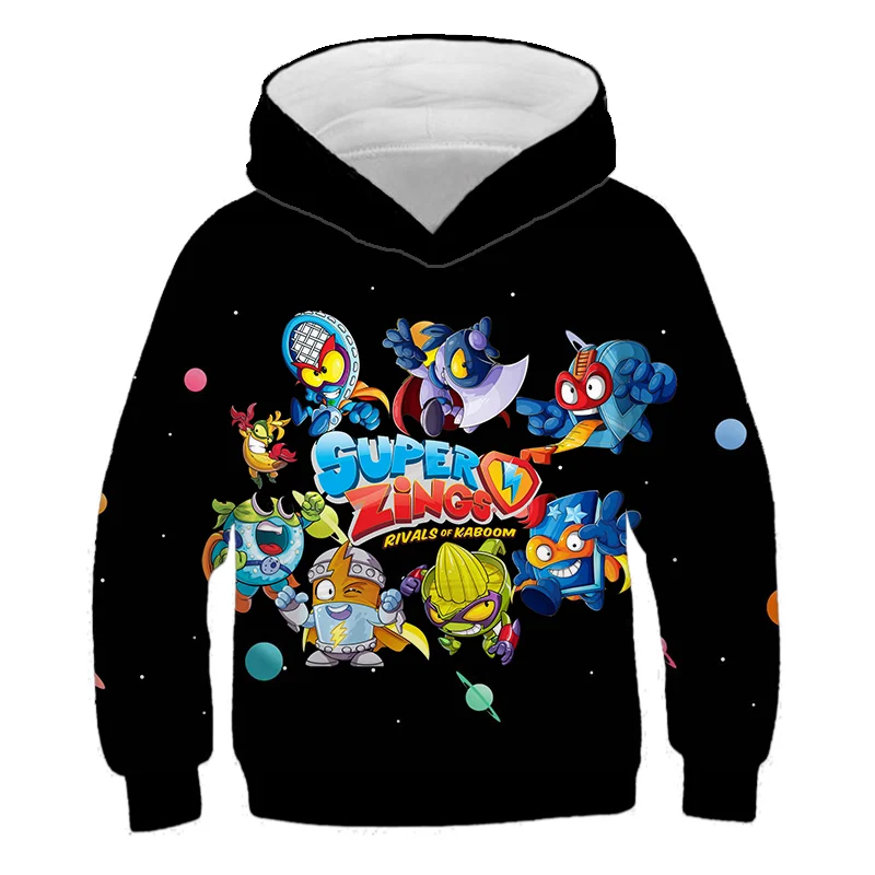 Disfraz de SuperZings Serie 7 para ni&ntilde;os y ni&ntilde;as, ropa con estampado 3D, sudaderas con capucha, Tops de manga larga-4