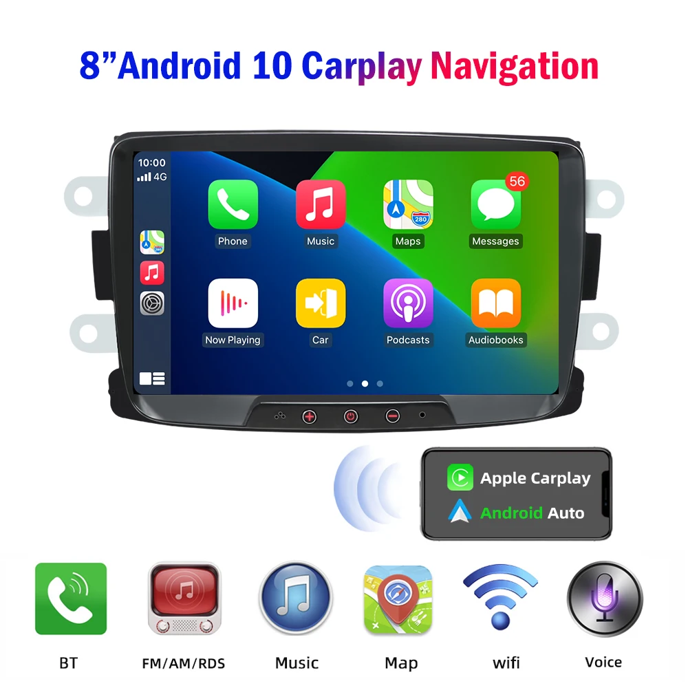 

PEERCE 2din Android 9.1 Car Radio 8'' autoradio Car Multimedia Player GPS Mirrorlink Car Stereo For Renault Duster/Logan/Dokker
