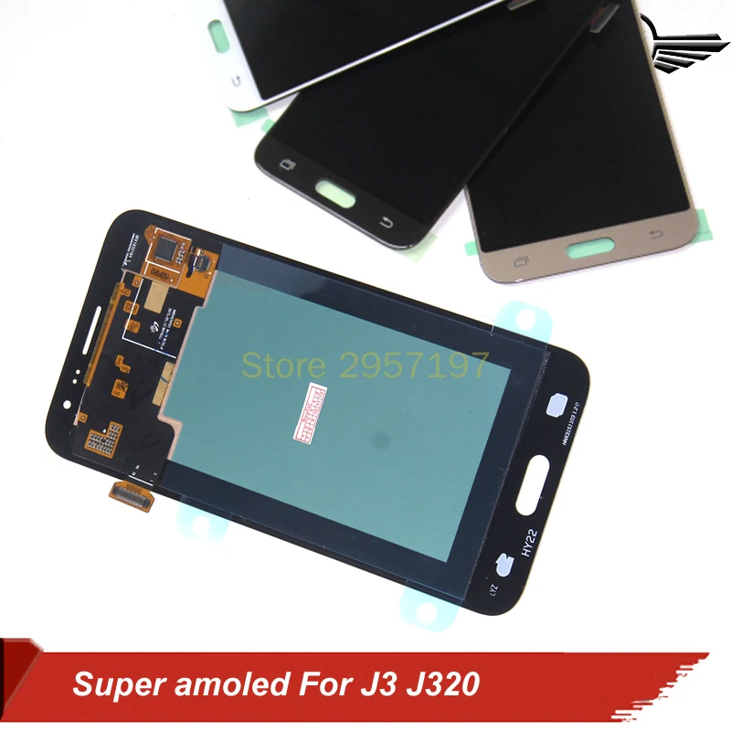 J320F супер Amoled LCD для Samsung Galaxy J3 2016 J320 J320A J320FN J320M ЖК-дисплей с сенсорным экраном