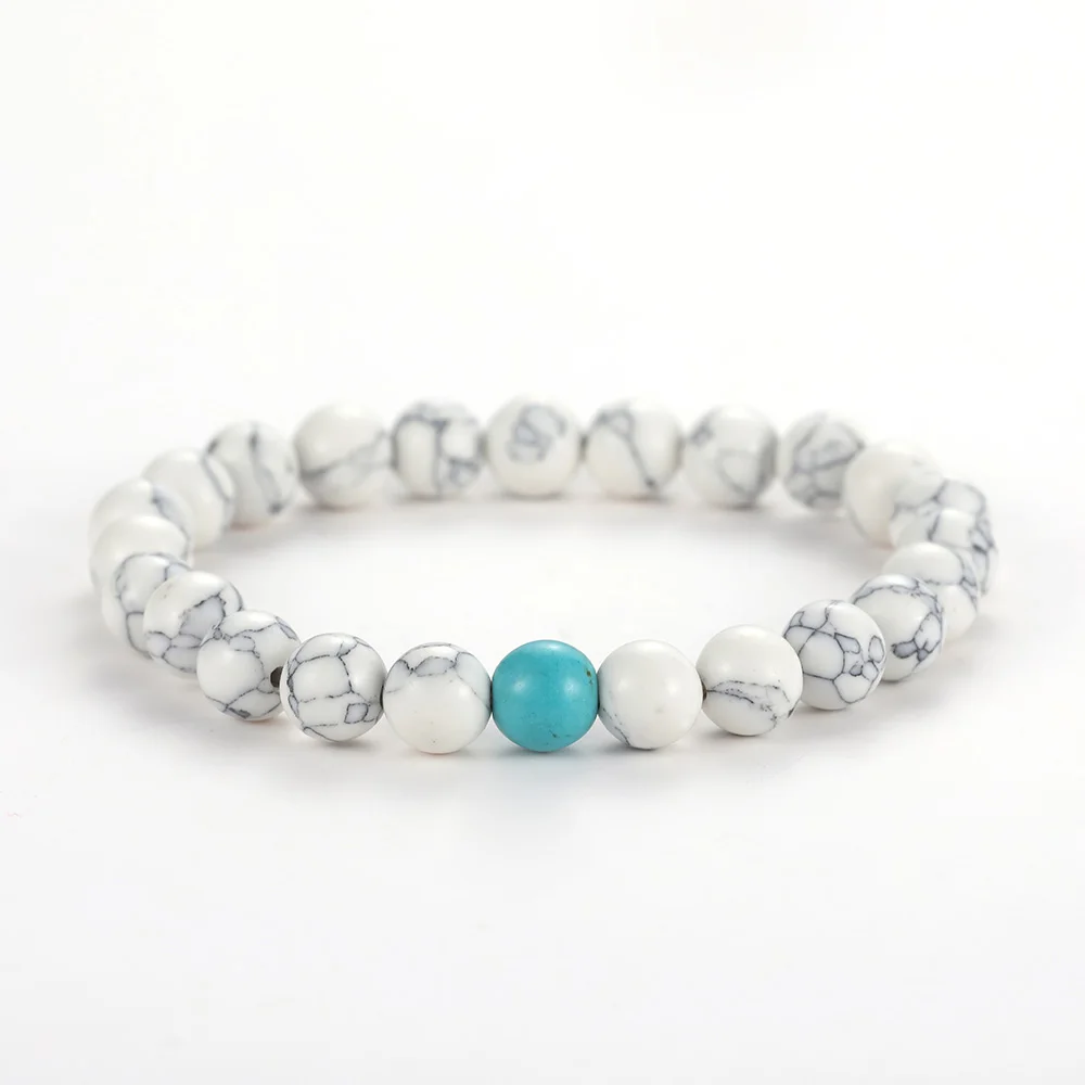 Новинка 2020 модные мужские браслеты различных цветов с бусинами из натурального