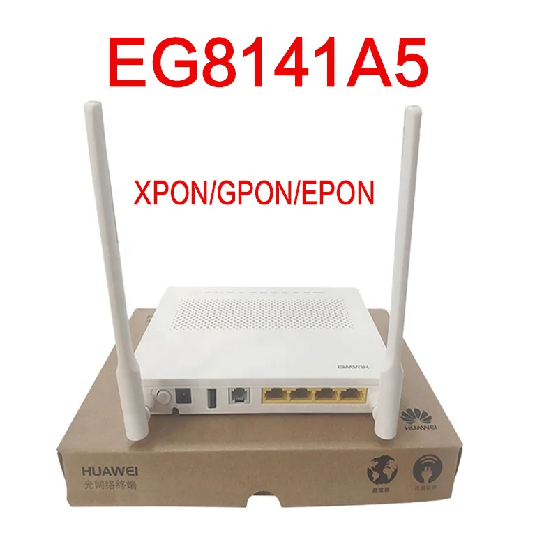 GPON onu Новый Малый размер echolife eg8141a5 1GE + 3FE 1USB 1TEL Wifi 5DBI антенна английская прошивка