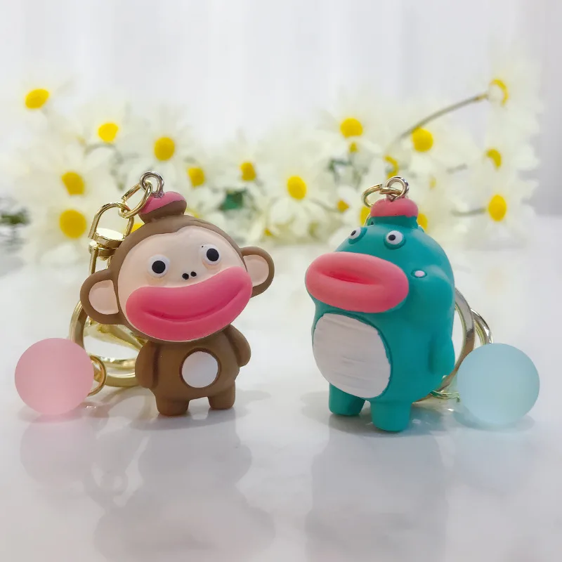 Уродливые животное из смолы игрушки брелок милые хлопковые носки с большеротыми