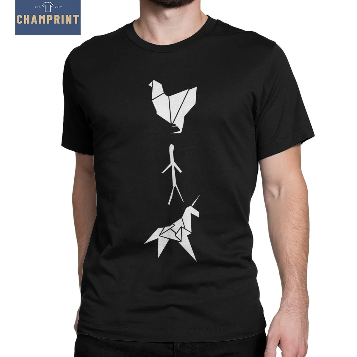 

Unique Blade Runner Origami T-Shirt for Men Crew Neck Pure Cotton T Shirts Short Sleeve Tee Shirt Gift Idea Tops