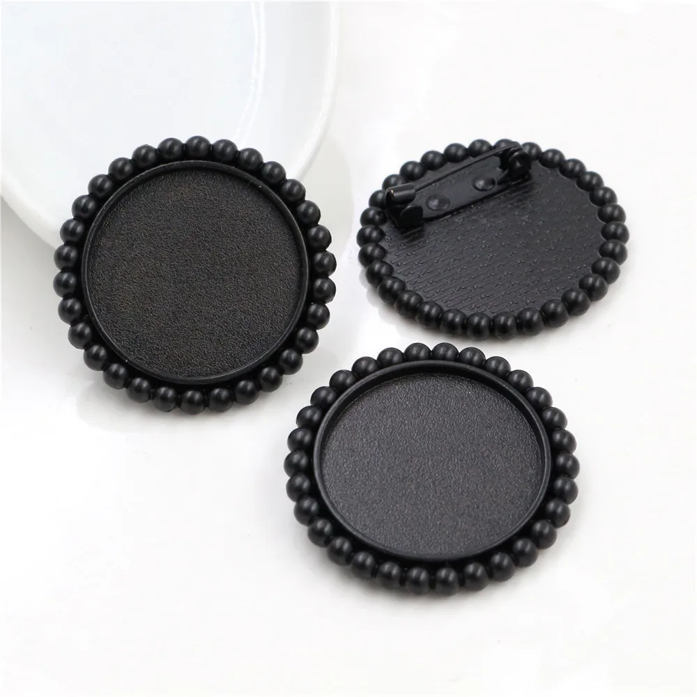 Новая мода 5 шт 25 мм Внутренний размер Античная Посеребренная бронзовая черная