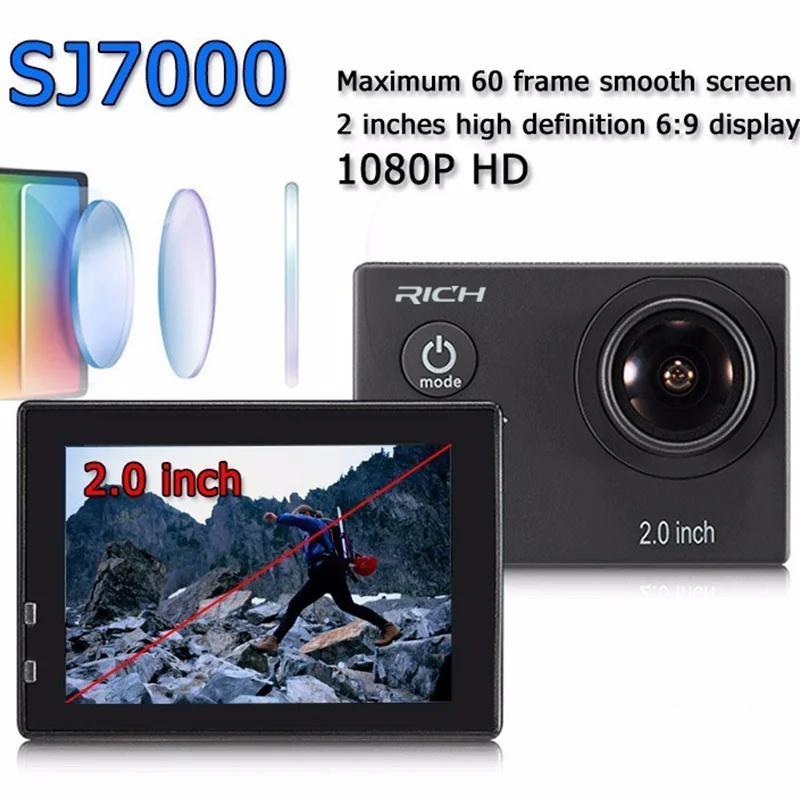 Экшн-камера wifi HD 1080p 30Fps видео go Bike Cams pro Водонепроницаемая 30 М мини-камера для шлема Спортивная камера