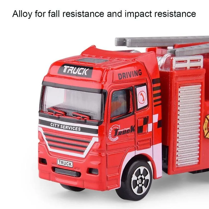 1PC Truk Pemadam Kebakaran Mainan Api Mobil Keselamatan Anak Hadiah Sam Truk Pemadam Kebakaran Mobil untuk Anak-anak Pemadam Kebakaran Juguetes Kendaraan truk Firetruck H7I1