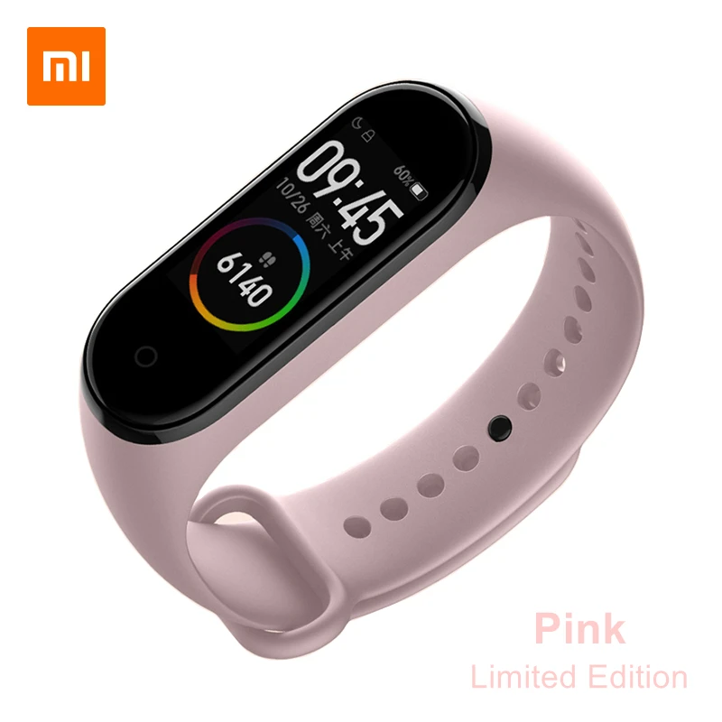 Оригинальный ремешок на запястье Xiaomi Mi Band 3 4 розовый ограниченный выпуск винно