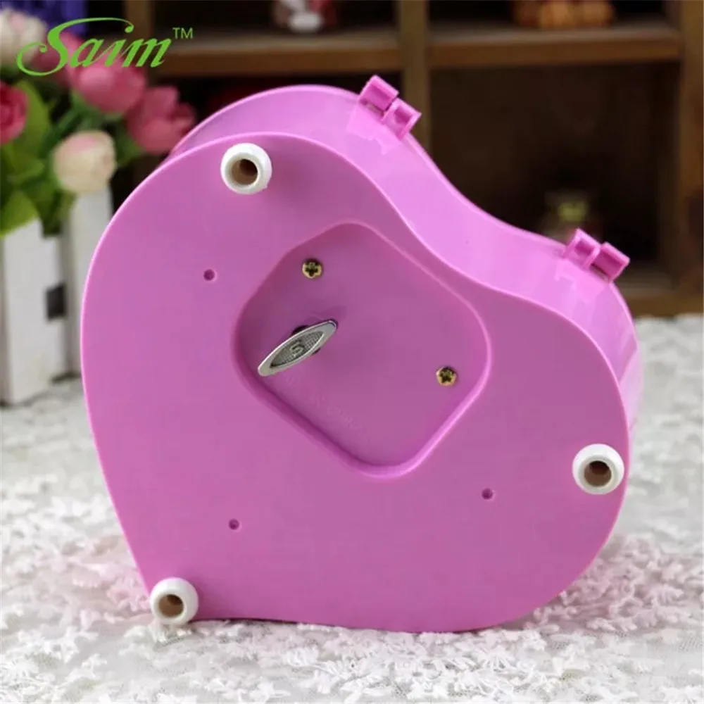 Музыкальная шкатулка Saim в форме сердца вращающаяся музыкальная для хранения