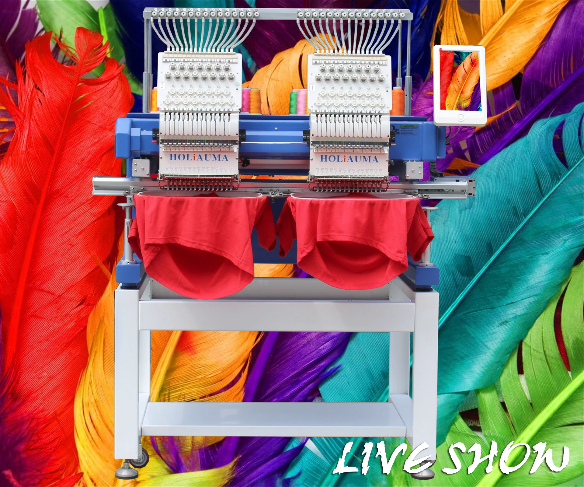 HOLiAUMA высокое качество 2 головки компьютерная вышивальная машина низкая цена