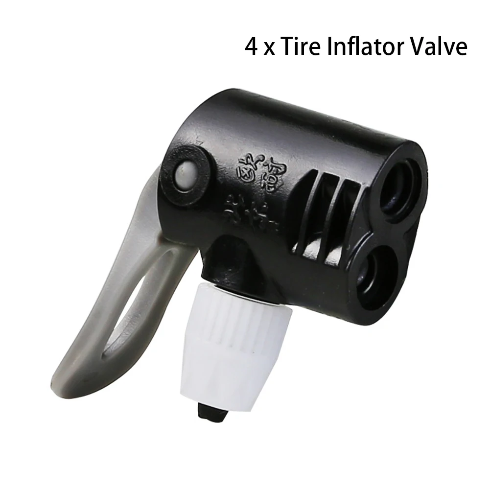 

4pcs/set Air Pump PVC Dual Head Multifunction Bicycle Portable Universal Durable Connector Tire Inflator Valve