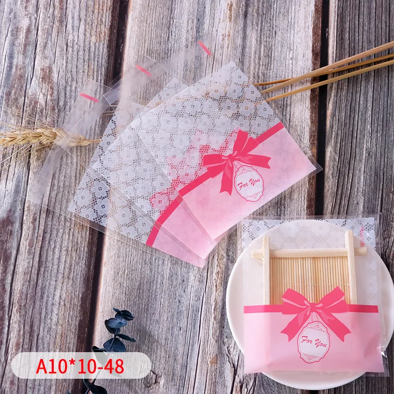 100 шт прозрачный DIY для конфет и печенья подарочный пакет пластиковый самоклеящийся клейкий мешочек целлофановый Рождественский Хэллоуин Свадьба День рождения