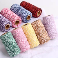 100mroll 2mm cotton bakers twine string cotton cords rope for home handmade birthday party gift packing craft diy gift wrap