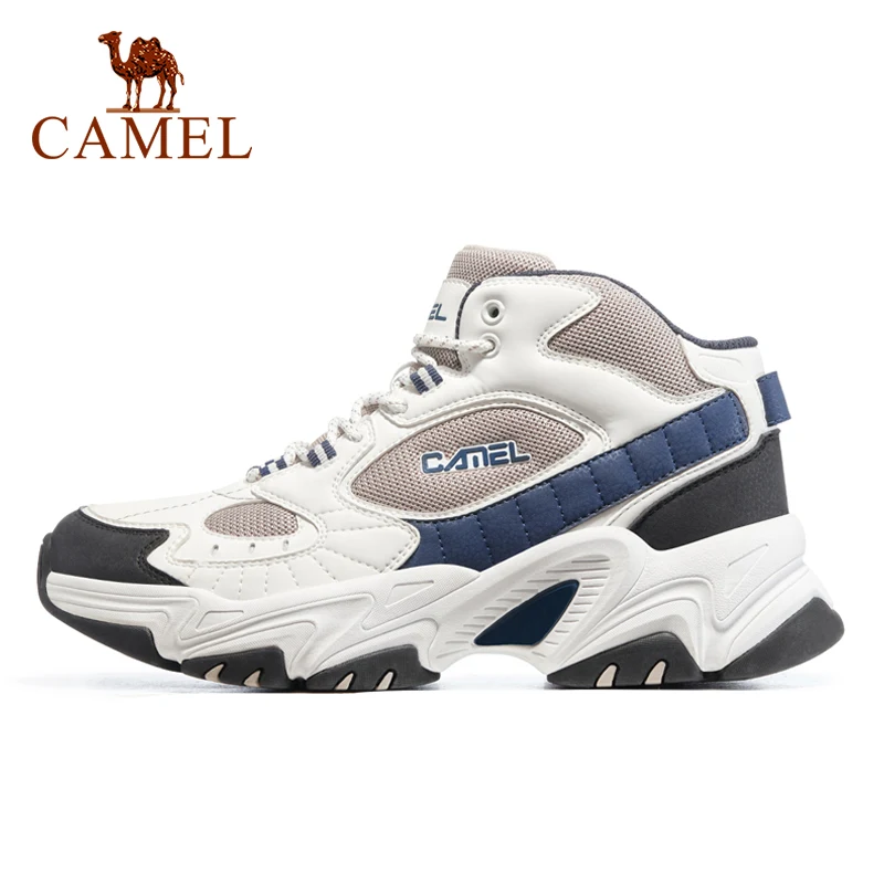 CAMEL Warm Shoes Men's Sports Shoes Male Outdoor Snow Boots 2021 New Autumn Winer High-Tops Plush Cotton Shoes Chunky Sneakers