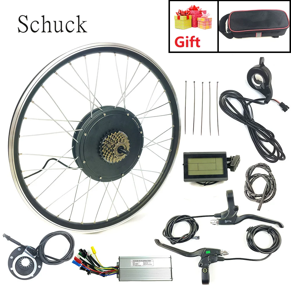 SCHUCK комплект для переоборудования электрического велосипеда 48V1000W заднее колесо с дисплеем LCD3 Электрический велосипед мощный мотор со спицей и ободом