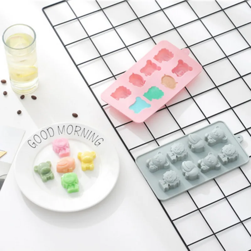 Креативная форма в виде мультяшных животных медведя Льва хиппота шоколада льда