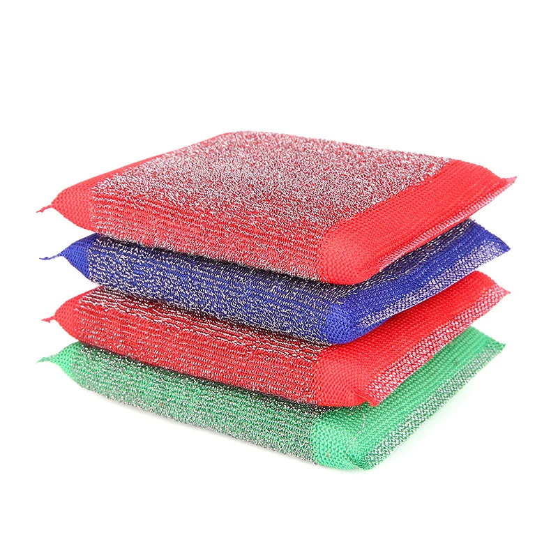 

Pots Cleaning Scourer Reusable Pans Steel Wool Sponge Rub Washable Scrubber Kitchen Accessories Domestic Utilities For Washing