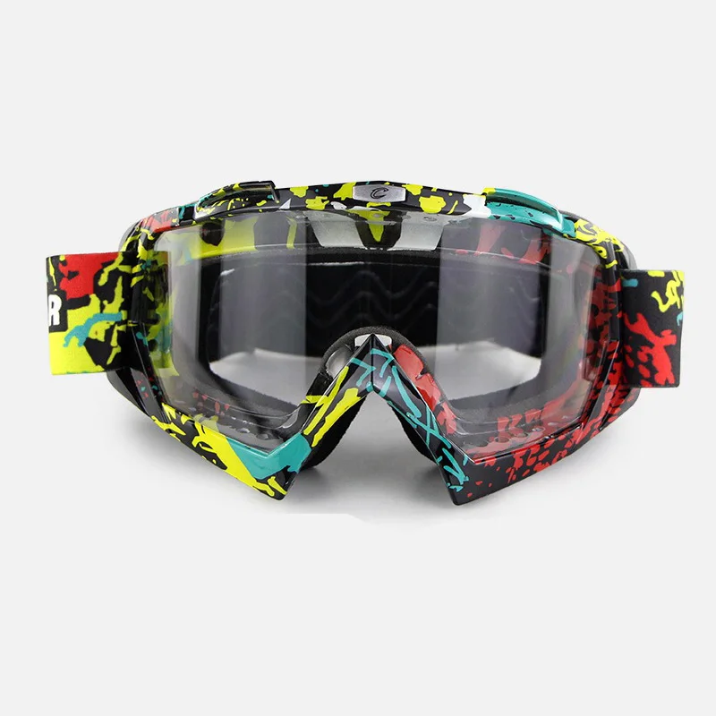 Прозрачный Gafas мотоциклетные очки MX внедорожный шлем лыжный спорт мото ветрозащитные очки велосипедные очки ATV Dirt Bike fox Мотокросс - Цвет: Прозрачный