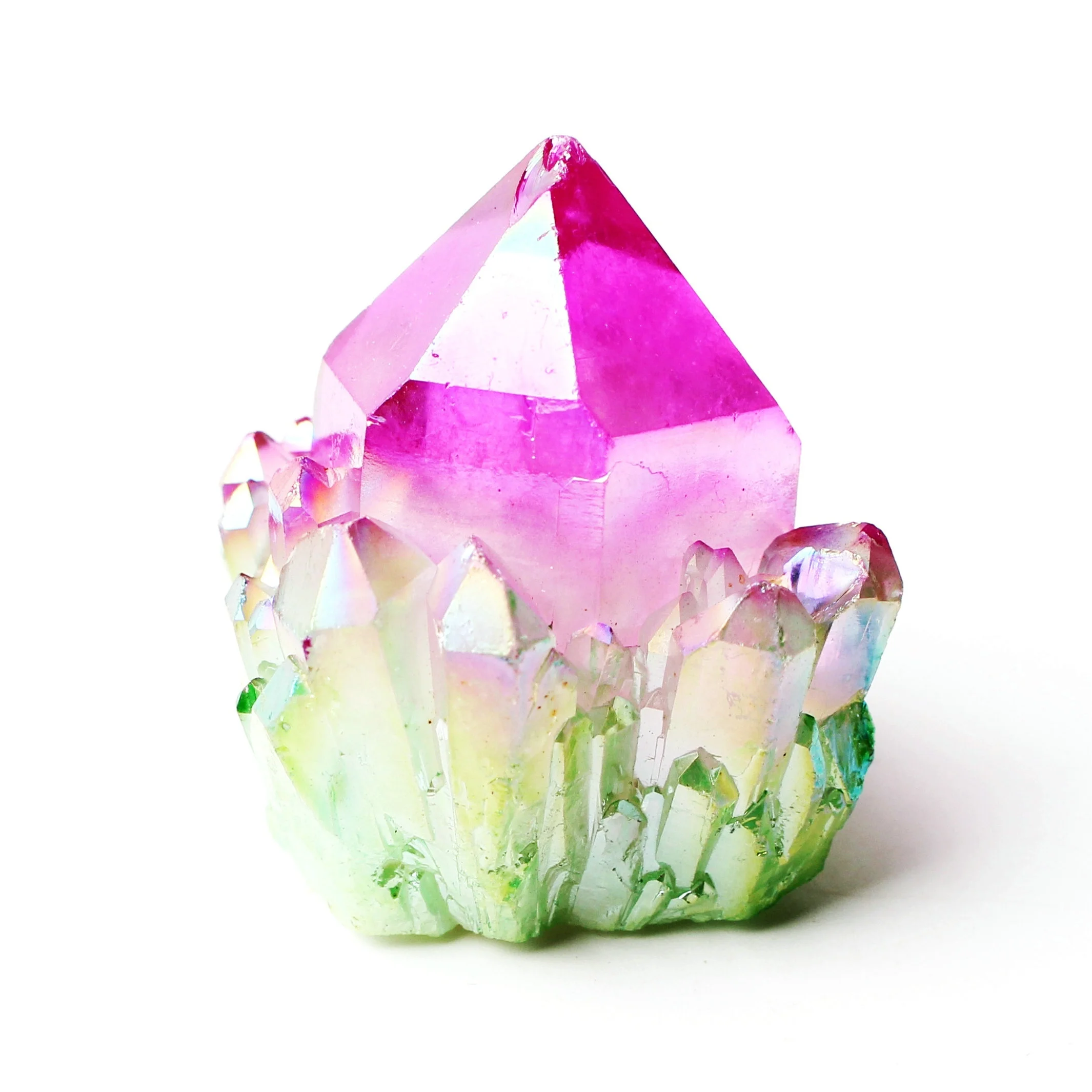 1 шт. Гальванизированный цвет ананас Кристалл кварц кластер яркий кулон точечный