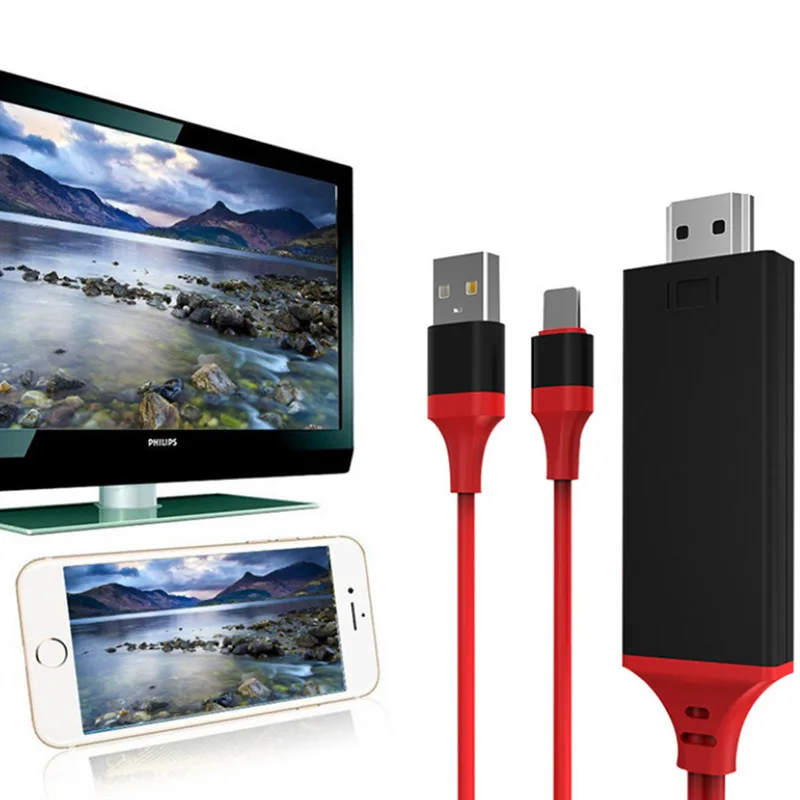 2 м 8 Pin к совместимому с HDMI кабель HD 1080P конвертер адаптер Micro USB для HDTV TV цифровой